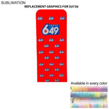 Replacement Graphics Double Sided Banner Design 3'W x 90"H EuroFit Tension Fabric Slip on cover