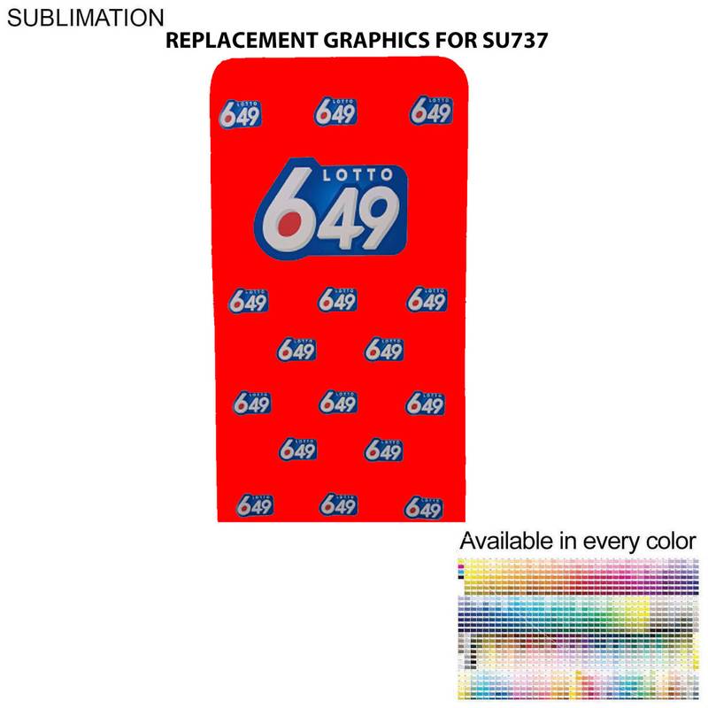 SU747 Replacement Graphics Double Sided Banner Design 4'W x 90"H EuroFit Tension Fabric Slip on Cover