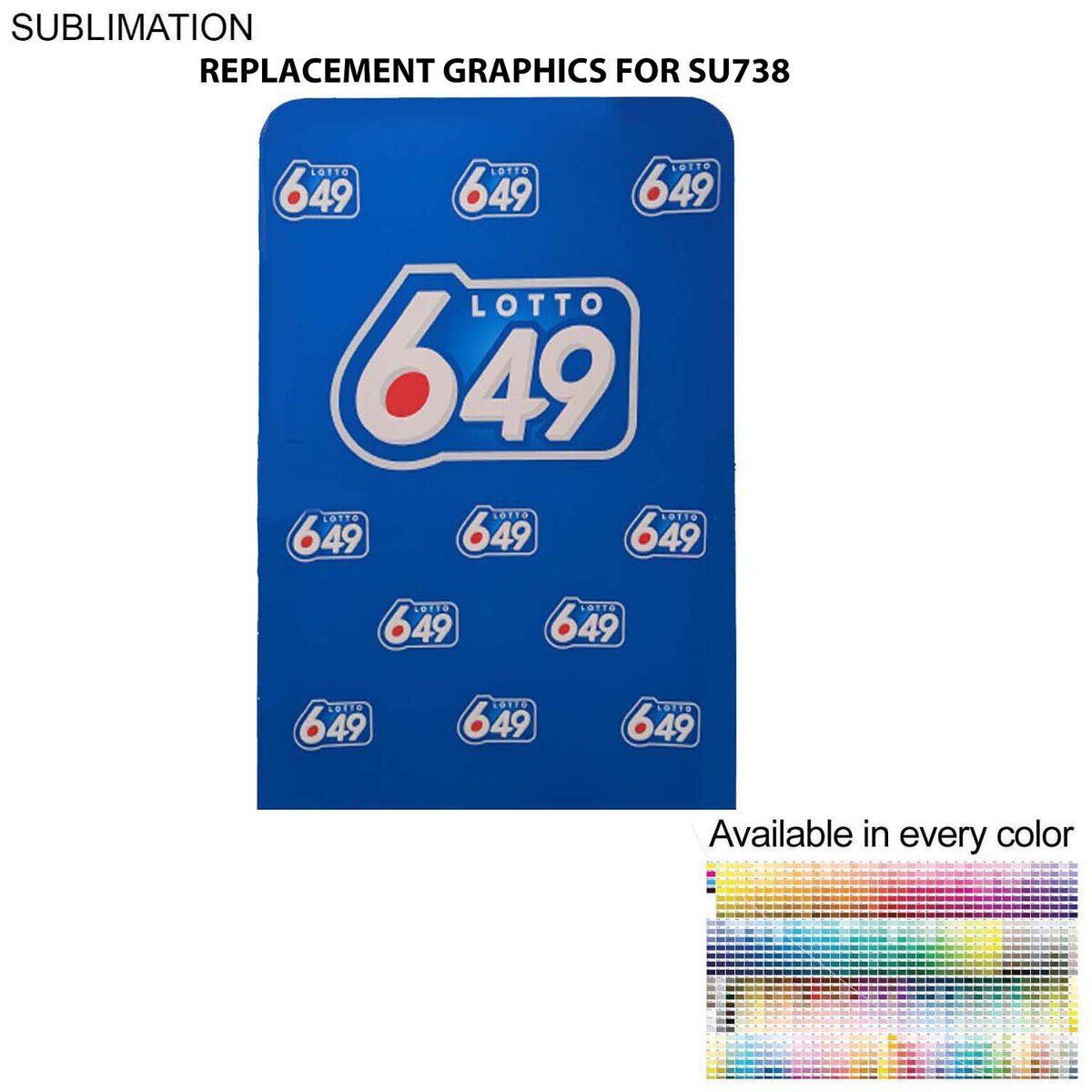 SU748 Replacement Graphics Double Sided Banner Design 5'W x 90"H EuroFit Tension Fabric Slip on cover