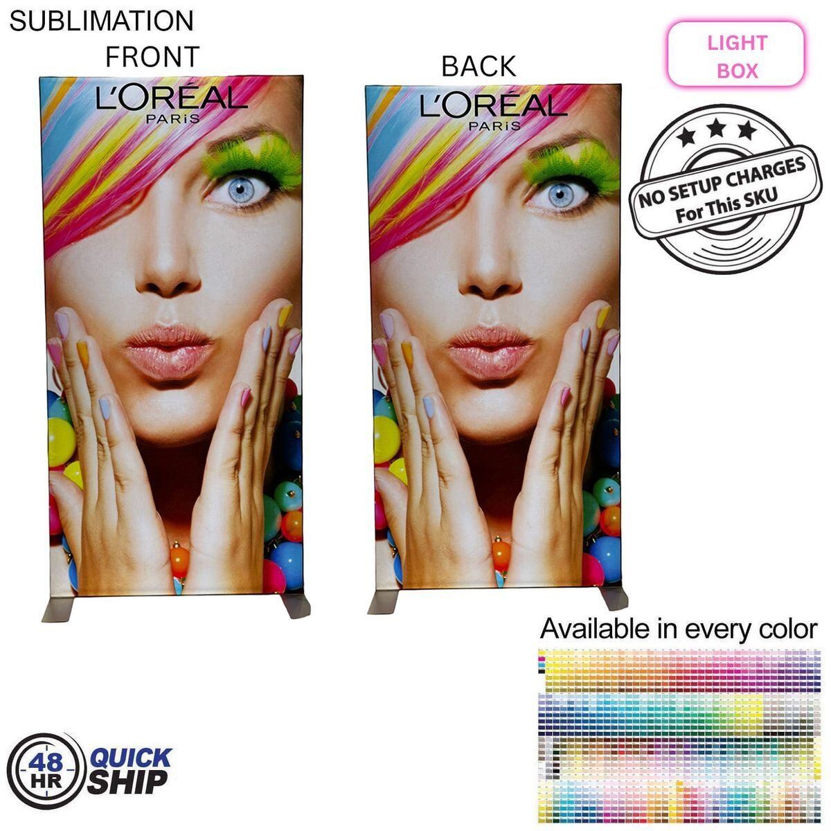 48Hr Quick Ship - Backlit LED Light Box SEG Floor Display Banner Kit 48Hr Quick Ship - Backlit LED Light Box SEG Floor Display Banner Kit