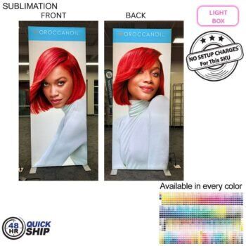 48Hr Quick Ship - Backlit LED Light Box SEG Floor Display Banner Kit, 40"W x 96"H, NO SETUP CHARGE