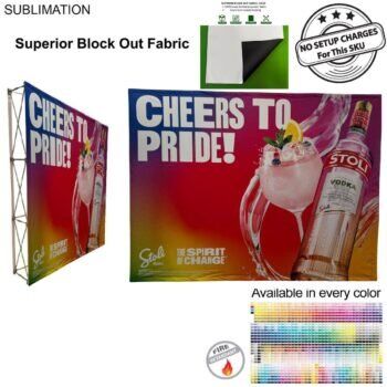 10' Straight Wall Full Height Tension Fabric Pop-up Display Kit